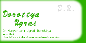 dorottya ugrai business card